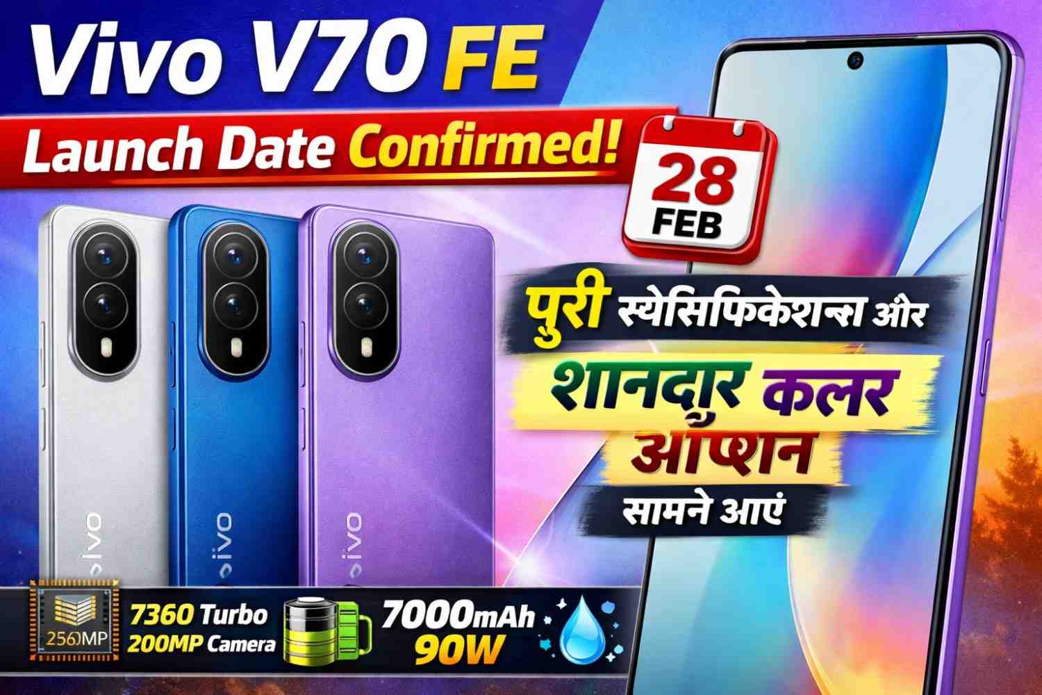 Vivo V70 FE launch date confirmed